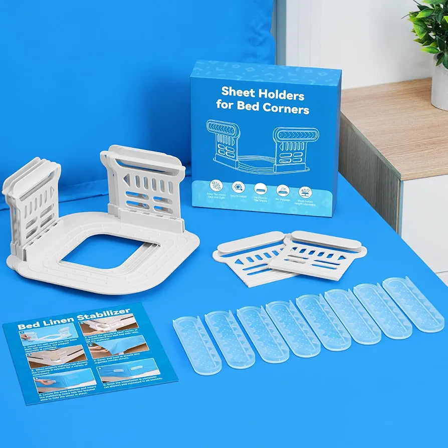 VRZVQ Bed Sheet Holders: Keep Sheets Firm & Tight - Secure Fitted Sheet Clips for All Corners