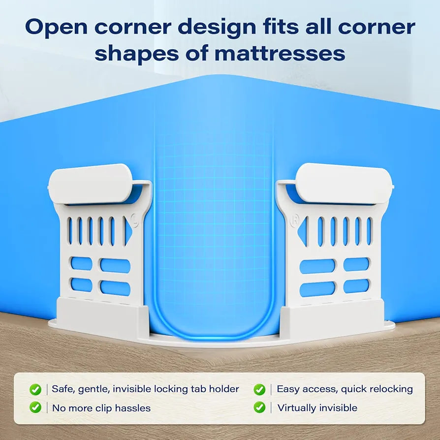 VRZVQ Bed Sheet Holders: Keep Sheets Firm & Tight - Secure Fitted Sheet Clips for All Corners
