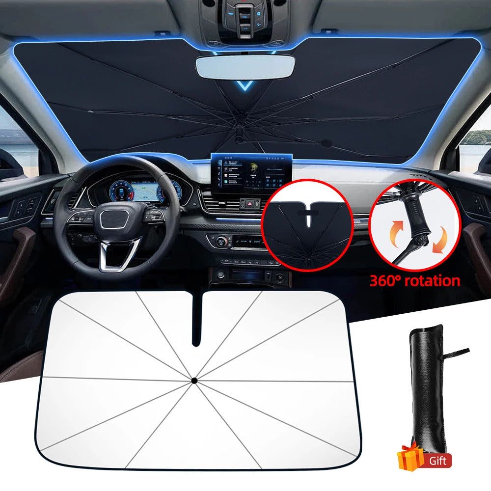 CAR WINDSHIELD 360 DEGREE ROTATABLE UMBRELLA